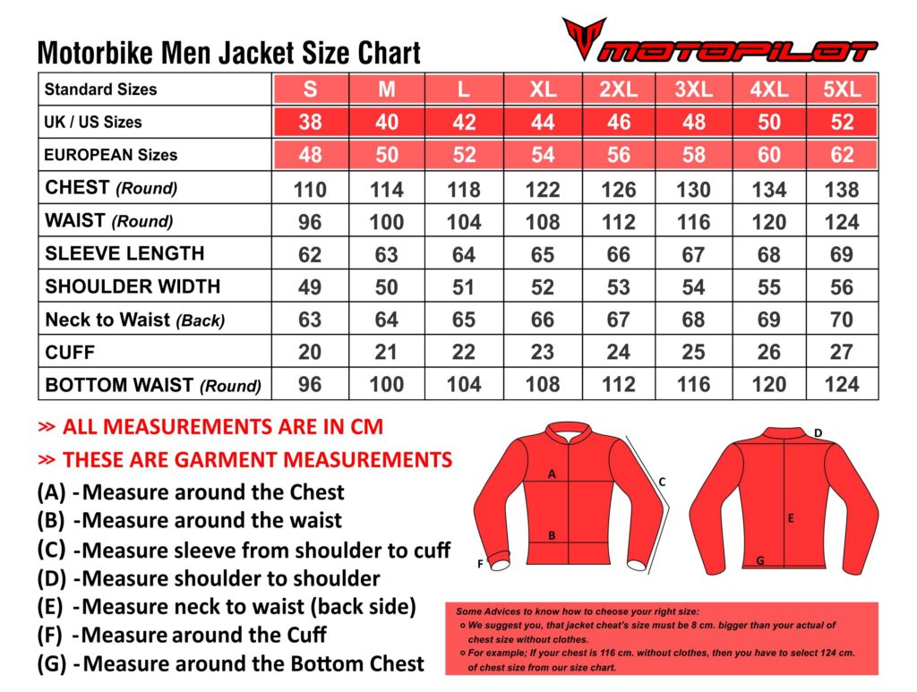 Us Jacket Size Chart To Uk
